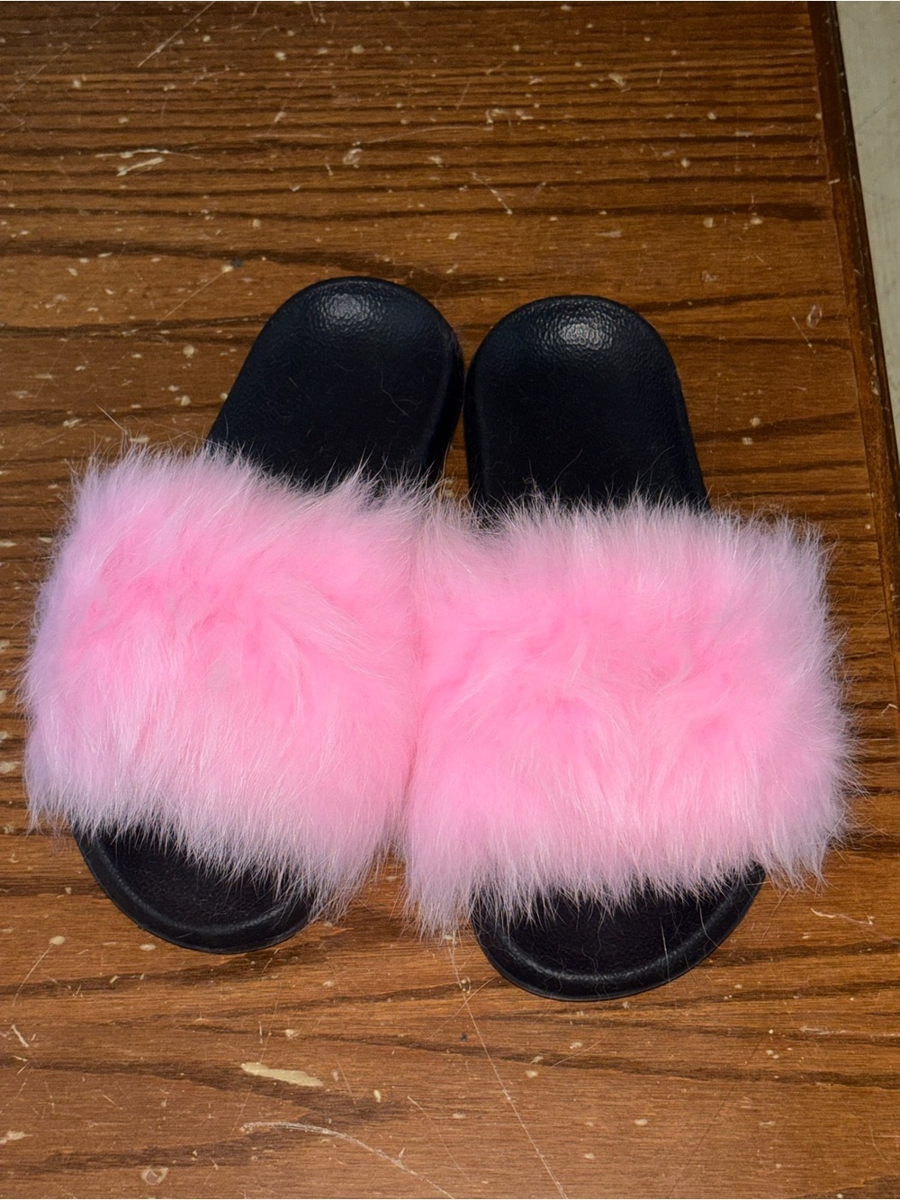 Pink Fluffy Slides